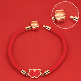Creative Tiger Year Magnet Bangle Lucky Red Rope Bracelet