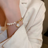Arrival Smile Face 14K Gold Filled Pearl Charm Bracelet