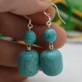 AA Turquoise Earrings S925 Silver Dangle Earring