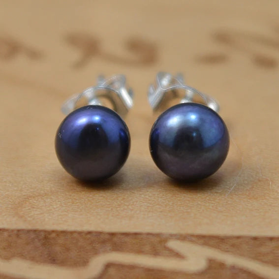 Freshwater Pearl Earrings 925 Silver Stud