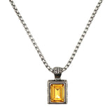 Arrival Unisex Stainless Steel Big Stone Pendant Chain