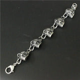 Skull Head Bracelet Stainless Steel Biker Style Man Bracelet