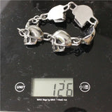 Skull Head Bracelet Stainless Steel Biker Style Man Bracelet