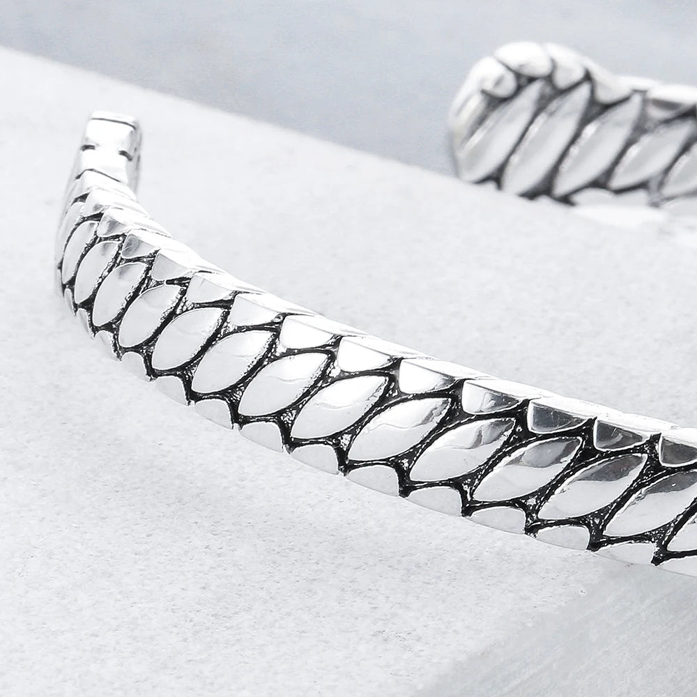 Vintage Cuff Wristband Ancient Silver Plated Buddha Bracelet Women Gift