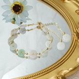 Vintage Round Lucky Jade Beaded Bracelet YBR360