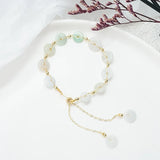 Vintage Round Lucky Jade Beaded Bracelet YBR360