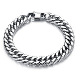 Vintage Titanium Steel Men Bracelet Cuff Chain