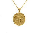 Vintage 18K Taj Mahal Pendant Necklace