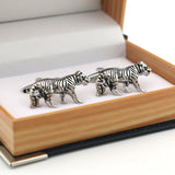 Walking Tiger Cuff Links Brass Men's Cufflinks