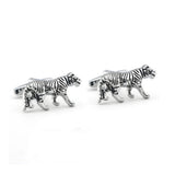 Walking Tiger Cuff Links Brass Men's Cufflinks