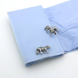 Walking Tiger Cuff Links Brass Men's Cufflinks