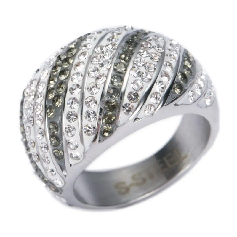 Arrival Water wave CZ Stainless Steel Wedding Ring