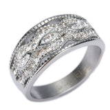 Arrival Water wave CZ Stainless Steel Wedding Ring