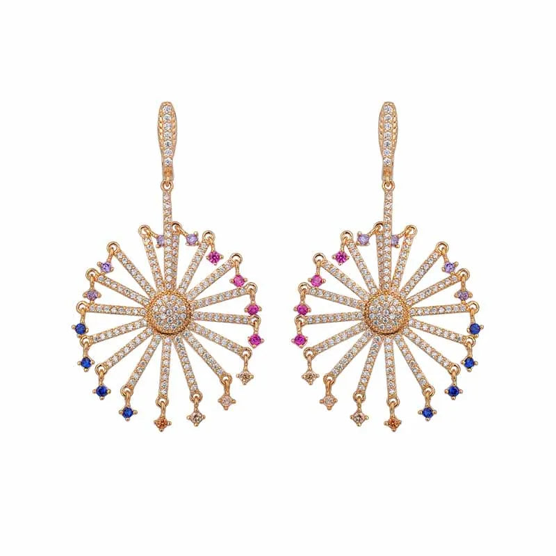Arrival Earring Austria Multicoloured CZ Clip Earrings GLE6095