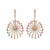 Arrival Earring Austria Multicoloured CZ Clip Earrings GLE6095