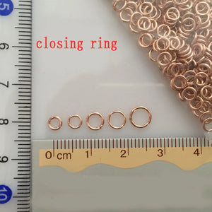 Arrival Wire Rose Colorwire Circle Round Closing Ring For Charms