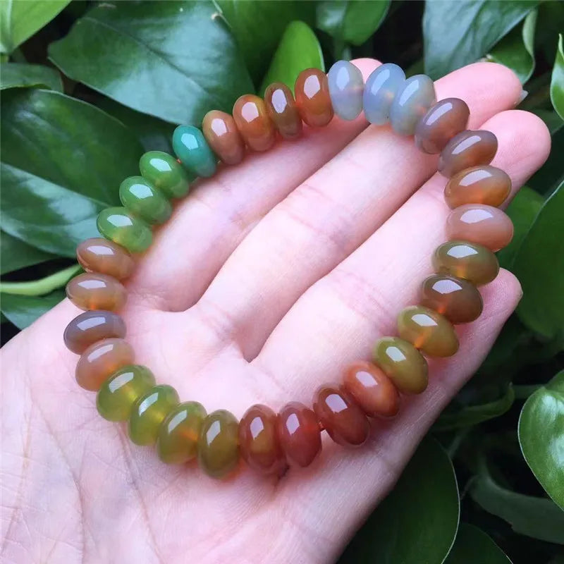 Salt flat agate Abacus Beads Bracelets Natural Stone Tibetan Buddhist Bracelet