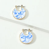 Arrival Women Unique Porcelain Enamel Hoop Earrings