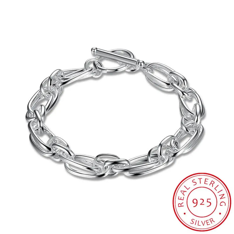 Arrival Women Jewelry 925 Sterling Silver Bracelet Link Chain Bracelet Gift