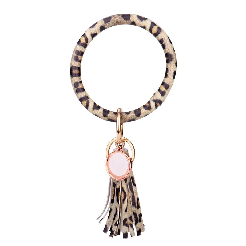 Women Tassel Keychain Wristlet Sublimation Bracelet