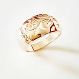 Arrival Women Rings 585 Rose Jewelry CZ Flower Shape Lady