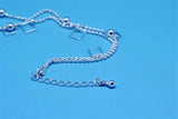 Arrival Women Square Double Layer Bracelet 925 Sterling Silver Anklet