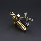 Stainless Steel Cross Necklace 60CM Chain Pendant Screw Cross Men's Necklace