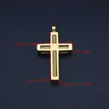 Stainless Steel Cross Necklace 60CM Chain Pendant Screw Cross Men's Necklace