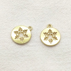 100pcs Snowflakes Charm For Necklace Earring DIY Jewelry Findings