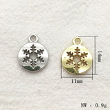 100pcs Snowflakes Charm For Necklace Earring DIY Jewelry Findings