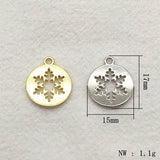 100pcs Snowflakes Charm For Necklace Earring DIY Jewelry Findings