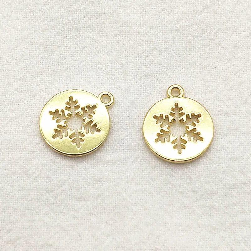 100pcs Snowflakes Charm For Necklace Earring DIY Jewelry Findings