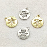 100pcs Snowflakes Charm For Necklace Earring DIY Jewelry Findings