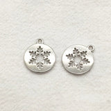 100pcs Snowflakes Charm For Necklace Earring DIY Jewelry Findings