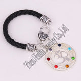 OM Yoga Crystal Healing Reiki Pendant Bracelet