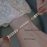 Romantic 18K Freshwater Pearl Moonstone Bracelet for Women