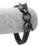 12MM*22CM Stainless Steel Wolf Bracelet