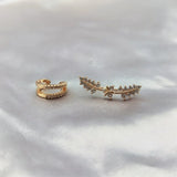 Arrivals Charm Double Copper Alloy Zircon Clip Earrings For Women Jewelry