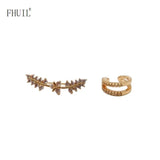 Arrivals Charm Double Copper Alloy Zircon Clip Earrings For Women Jewelry