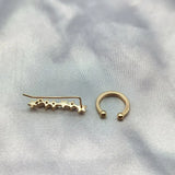 Zircon Star Clip Earrings for Women