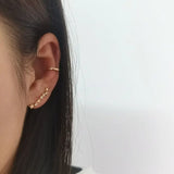 Zircon Star Clip Earrings for Women