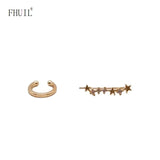 Zircon Star Clip Earrings for Women