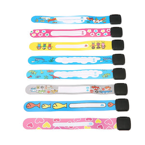 8pcs PVC Adjustable Safety Wrist Band for Kids