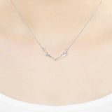 925 Silver Antlers Pendant Necklace For Women