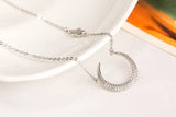 925 Sterling Silver Crystal Star Necklace Pendant for Women