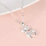 925 Silver Deer Necklace Pendant for Women - Hot Pure Silver Jewelry Gift