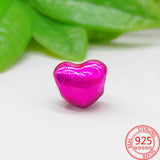 925 Sterling Silver Enamel Love Pendant DIY Bracelet Charm Valentines Gift