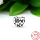 925 Sterling Silver Enamel Love Pendant DIY Bracelet Charm Valentines Gift