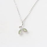 Green Leaves Necklace & Pendant for Women