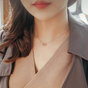 925 Sterling Silver Heart Necklace Pendant Hot Pure Silver Jewelry for Women